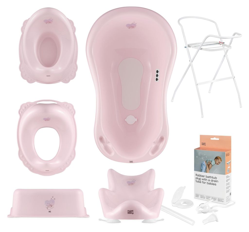 SET: Babywanne, Anti-Rutsch-Matte, Ständer, Ablassschlauch, Produktbild 