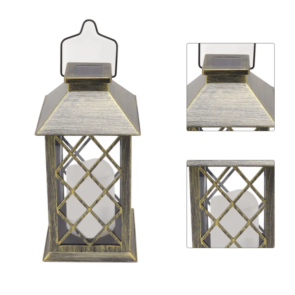 Lanterne de jardin en bronze robuste pour éclairage extérieur stable - 7