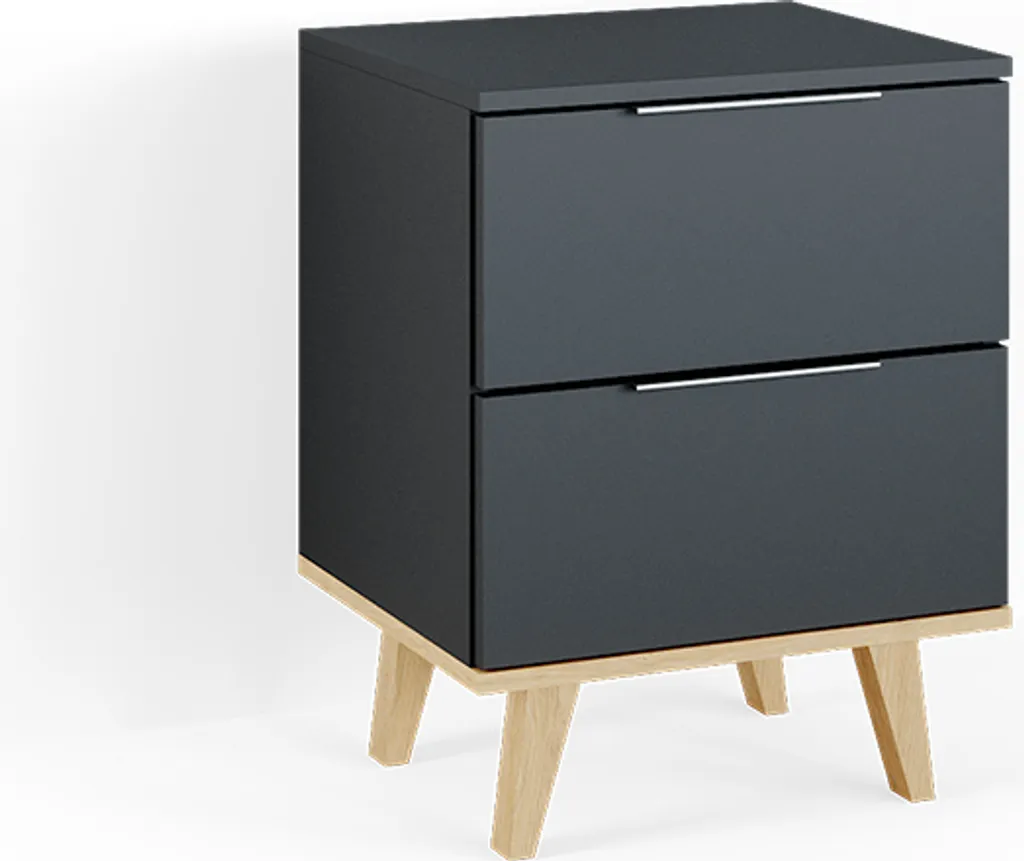 Meuble de rangement 3 tiroirs Vicco Nautica Anthracite design 46x61cm