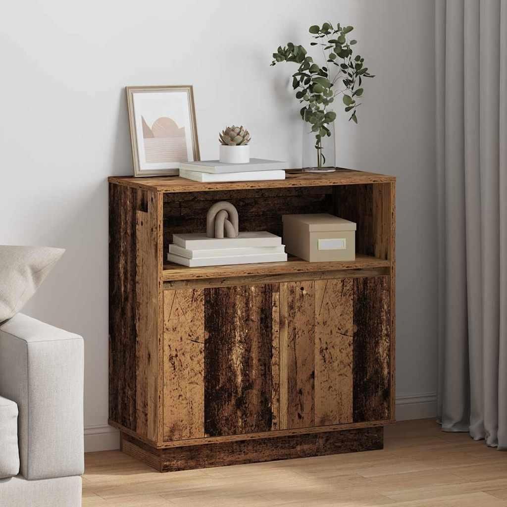 Maison Exclusive - LED-Sideboard Altholz 71 x 34,5 x 75 cm Holzwerkstoff
