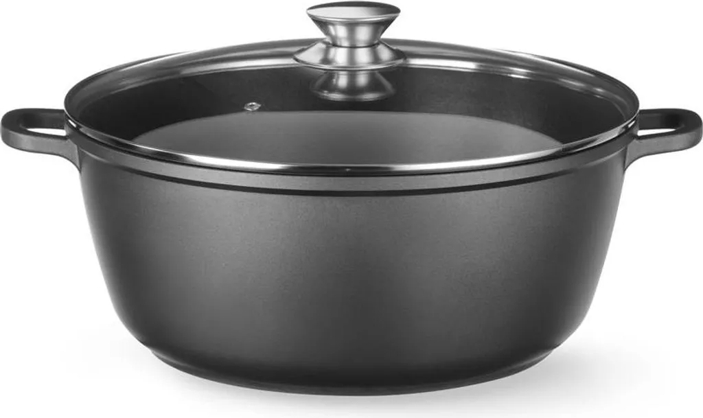 Pentola Antiaderente HENDI 7L Professionale - Alluminio Pressofuso Nero