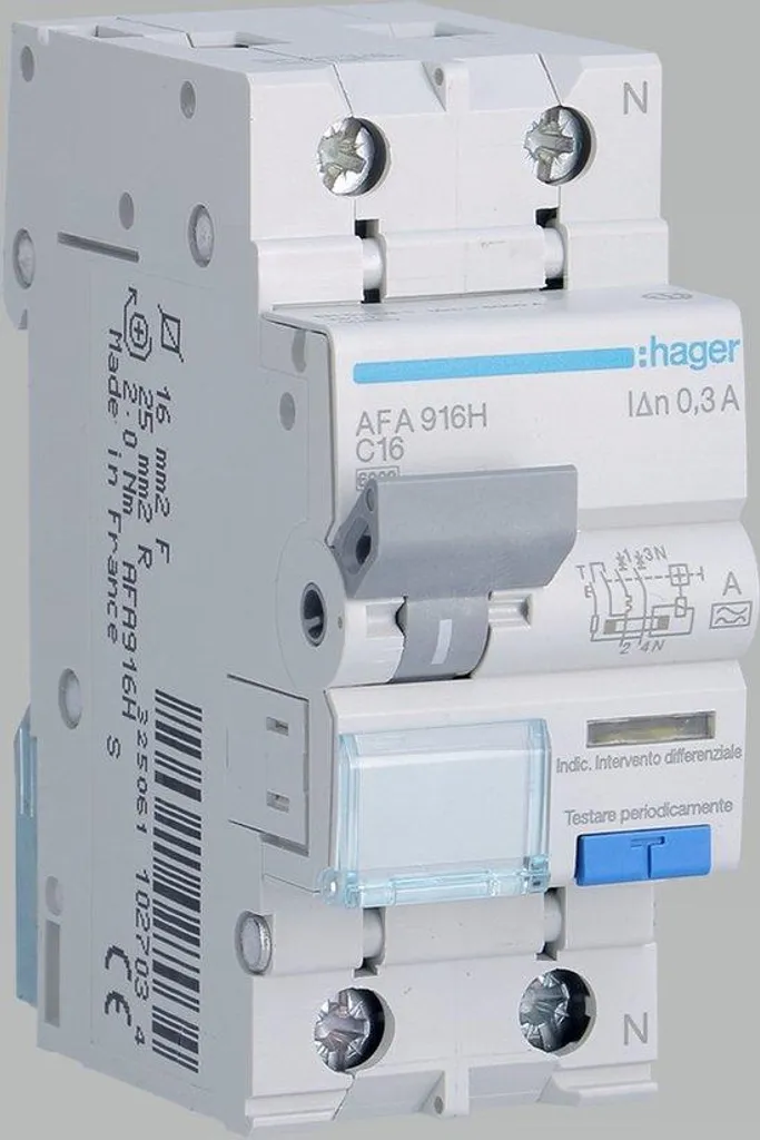 Disjoncteur Hager AFA916H pour Mise aux Normes Tableau Électrique