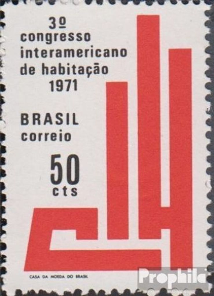 Briefmarken Brasilien 1971 Mi 1277 (kompl.Ausg.) un Produktbild 