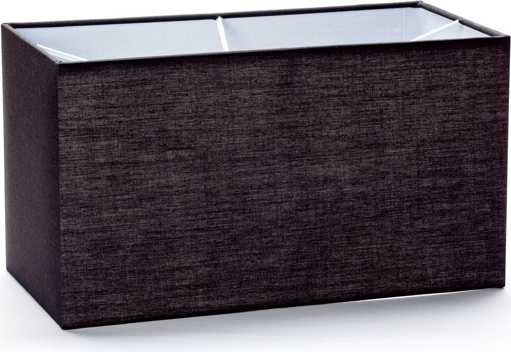 Lampenschirm rechteckig, schwarz, 32x16x18cm