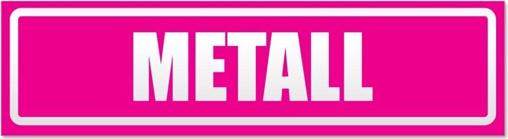 Kiwistar Metall invertiert Magnetschild Schild magnetisch - 20cm Pink - Magnetfolie für Auto PKW Kfz