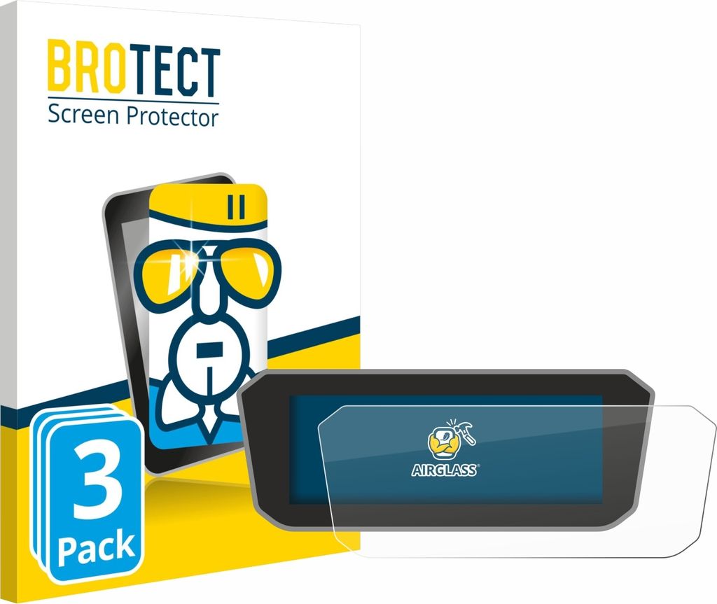 3x BROTECT Schutzglas für Audi Q3 F3 2019-2020 10.25" Tachoanzeige Schutzfolie Panzer Folie Glas Display Schutz klar