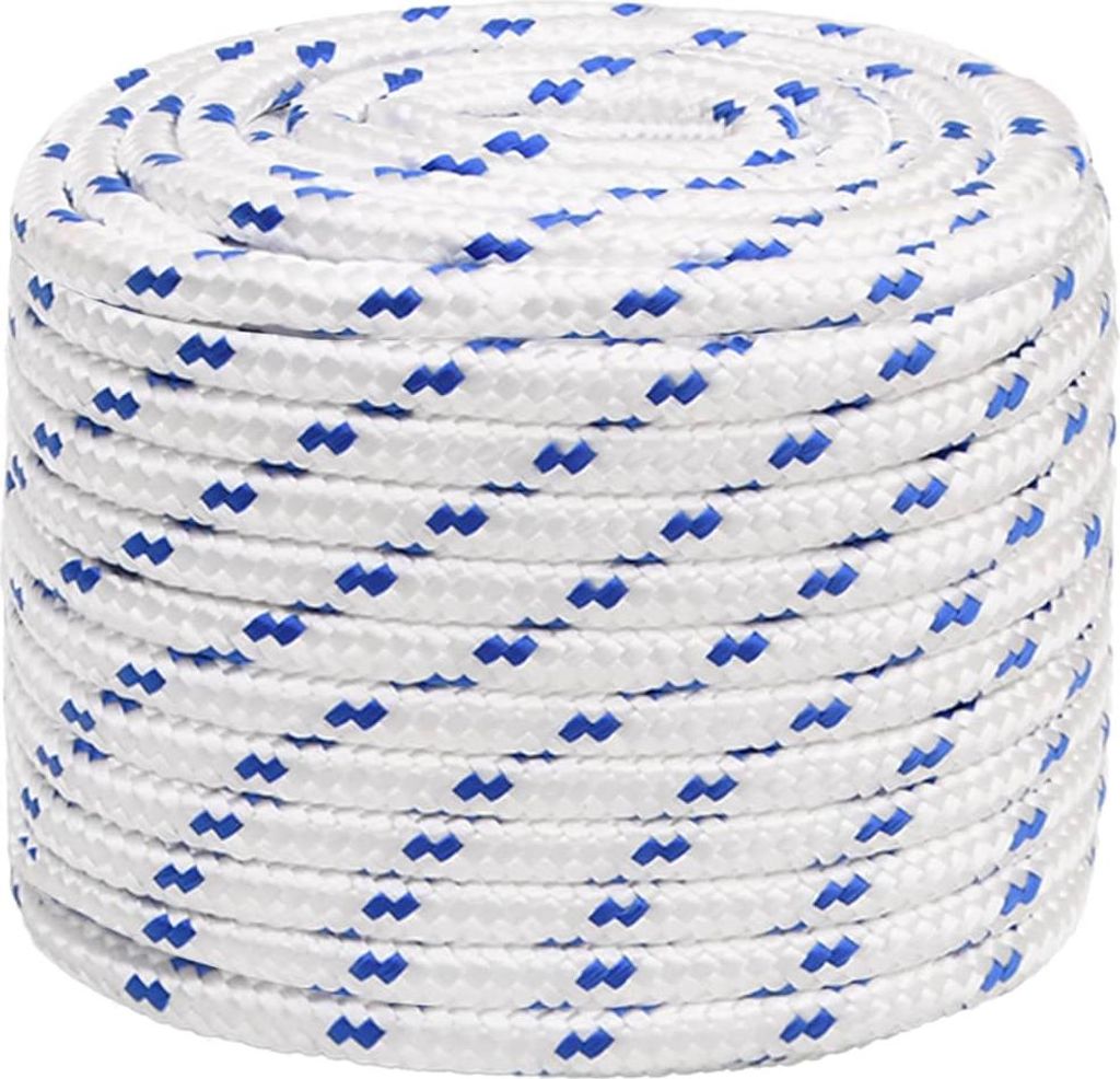 vidaXL Bootsseil Weiß 18 mm 100 m Polypropylen