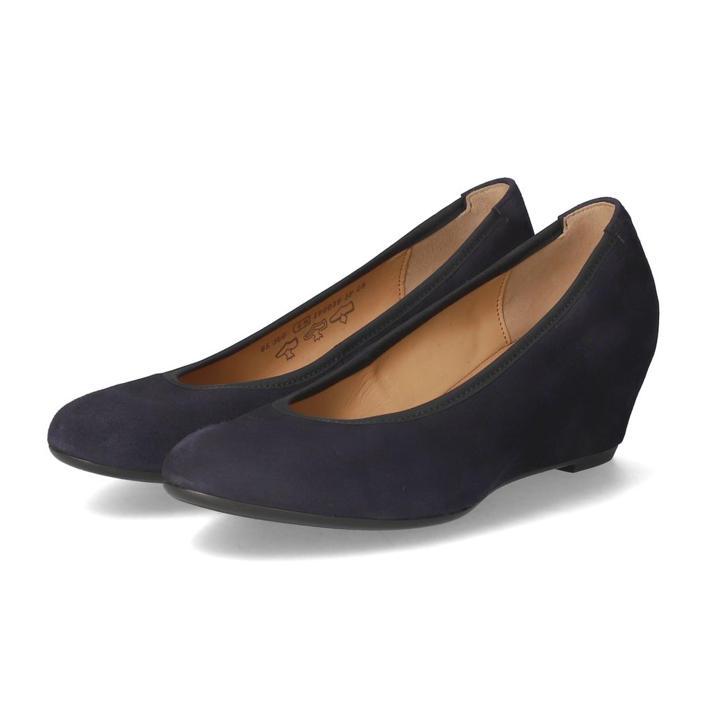 Gabor Ballerinas Damen Rauleder Blau Größe: 51/2