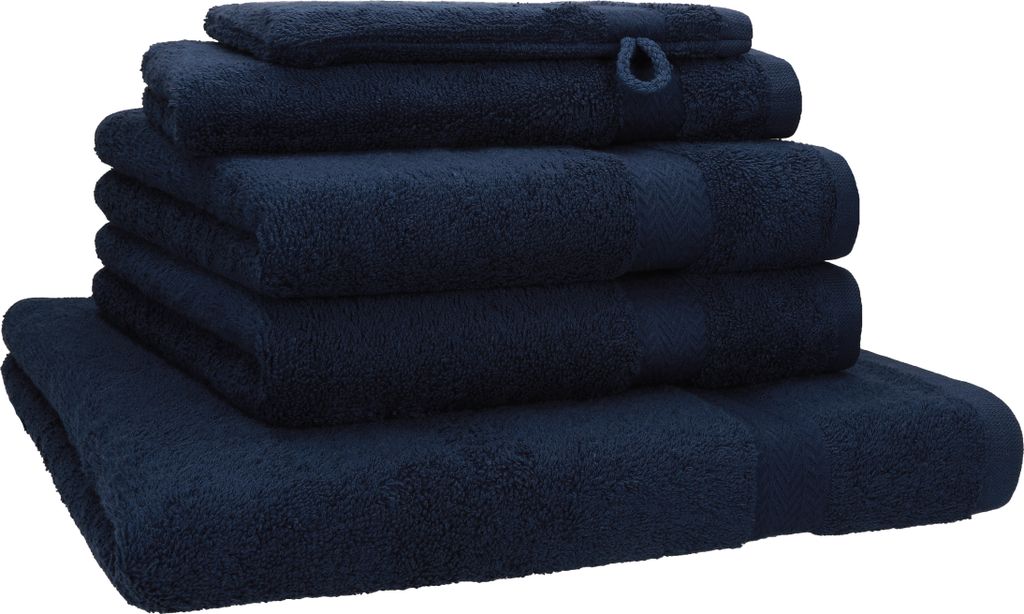 Betz 5-tlg. Handtuch-Set PREMIUM 1 Duschtuch 2 Handtücher 1 Gästetuch 1 Waschhandschuh Farbe: dunkelblau