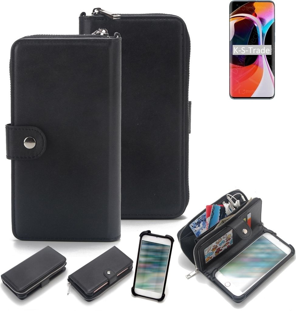K-S-Trade 2in1 Handyhülle Schutzhülle kompatibel mit Xiaomi Mi 10 & Portemonnee Cover Handy Hülle Case Etui Geldbörse Wallet Bookstyle Hülle