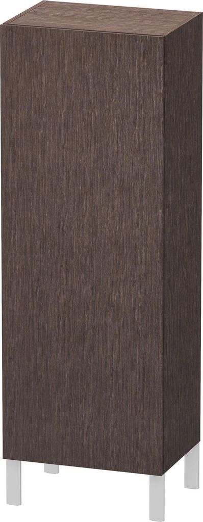 Halbhochschrank L-CUBE 500x363x1320mm Ans li Ei du gebürstet Anschlag links eiche dunkel gebürstet