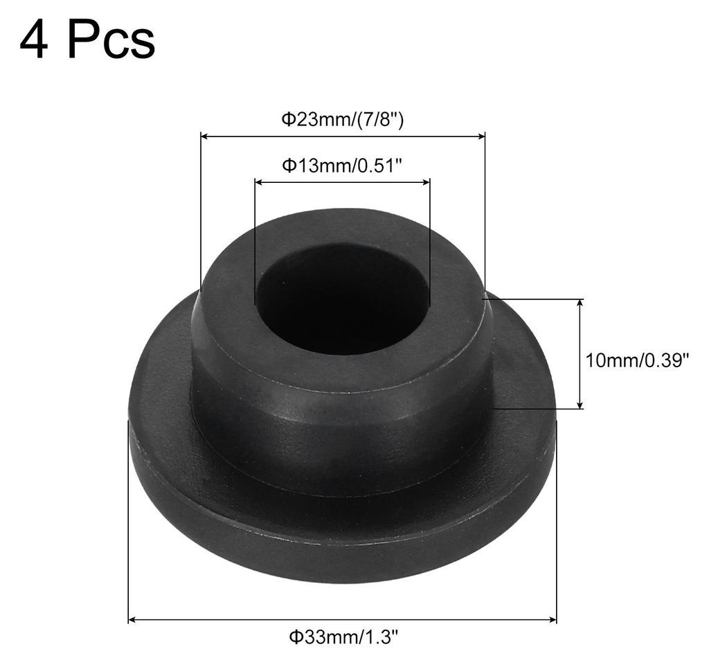 4 Stš¹ck T-f?rmige Silikonstopfen 23mm 7/8 Zoll Dia Snap in Stopfenloch Dichtungsabdeckung Runder Gummistopfen fš¹r Kš¹chen-Gummischotts Wass...