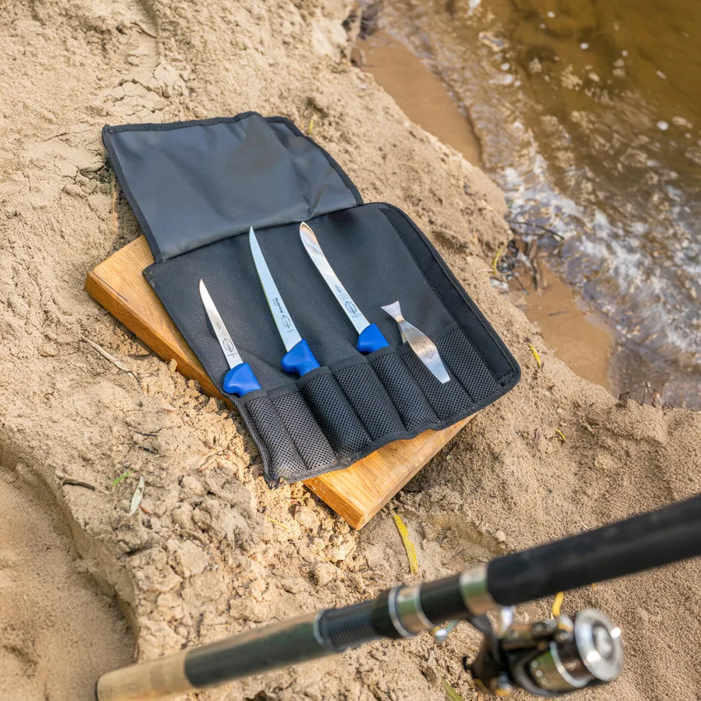 Sac de rangement DICK Angler bleu en textile robuste avec 4 compartiments