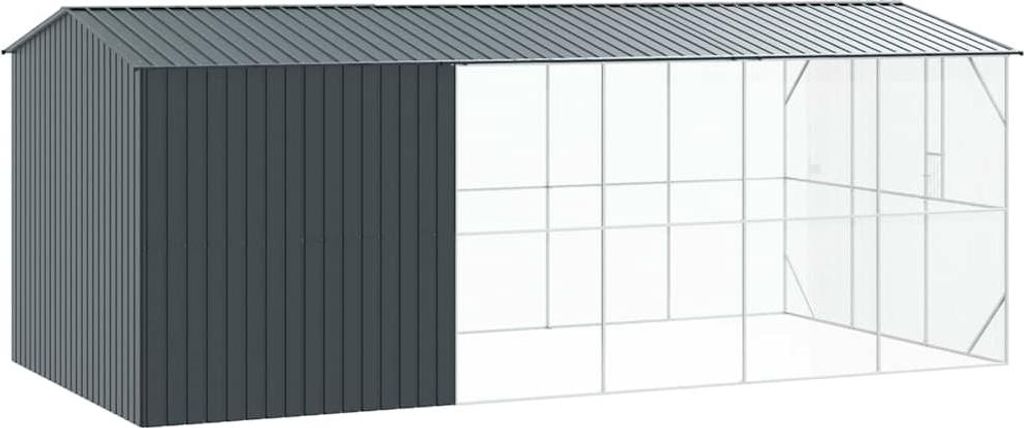 vidaXL Cage à oiseaux anthracite 645 x 310 x 247 cm Acier Image du produit 