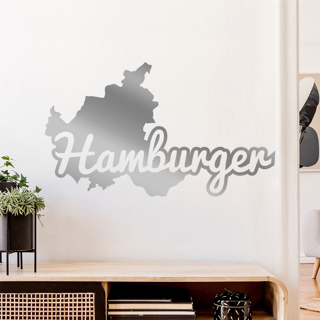 Hamburger Herkunft Wandtattoo Wandaufkleber Wall Sticker - Dekoration, Küche, Wohnzimmer, Schlafzimmer, Badezimmer