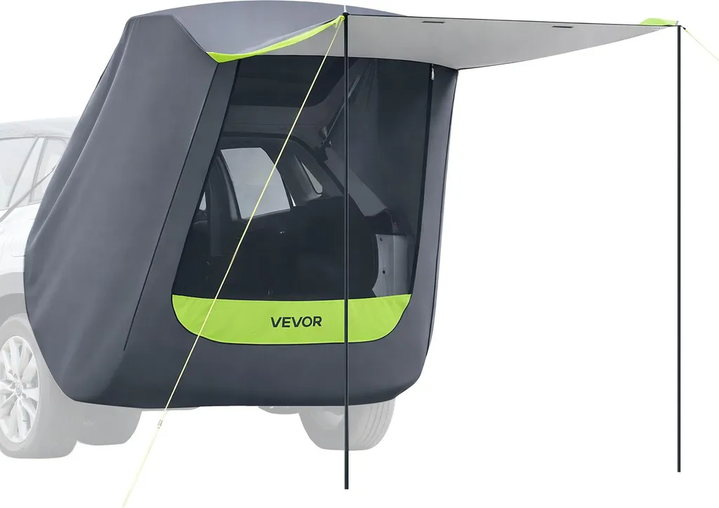 Tente arrière VEVOR 1,5x1,5m pour SUV camping imperméable PU2000mm