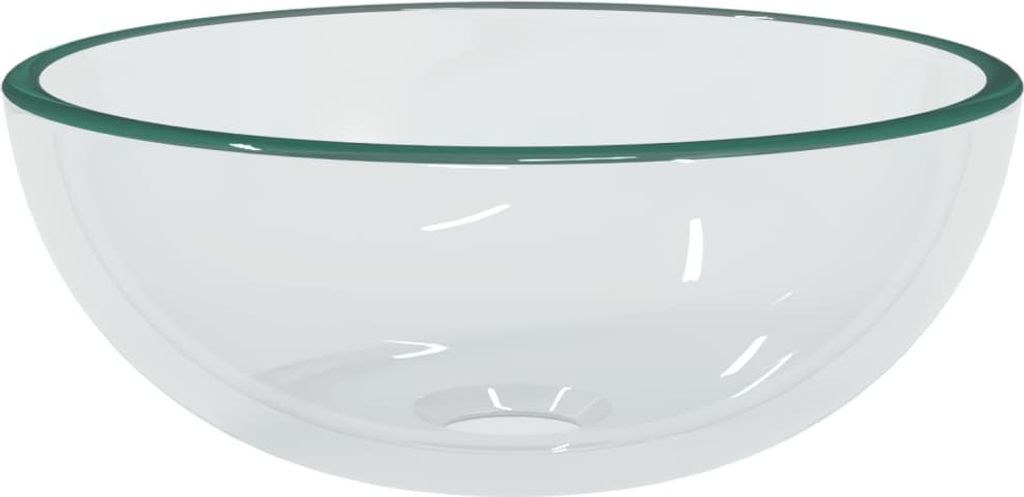 vidaXL Umywalka ze szkła hartowanego 30x12 cm przezroczysta Zdjęcie produktu 