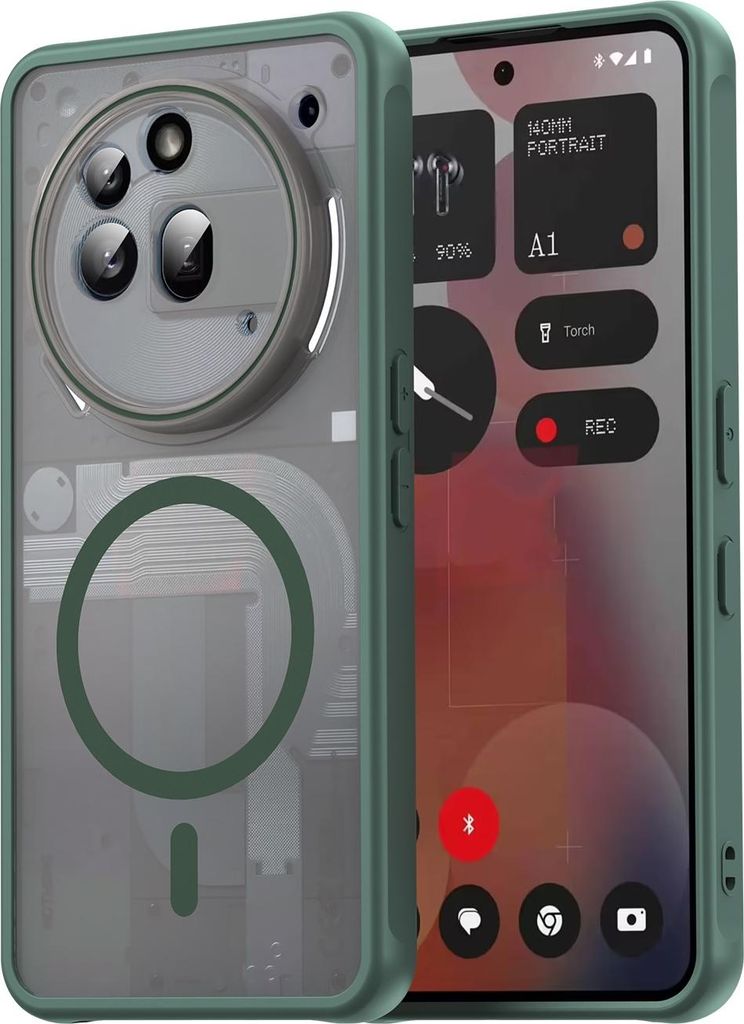 Matte Case Magsafe Hülle für Nothing Phone 3A Pro Schutzhülle Kratzfest Passgenau in Grün
