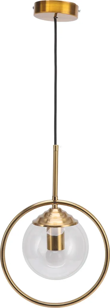 Suspension Minimaliste en Verre et Fer avec Douille Universelle E26 E27
