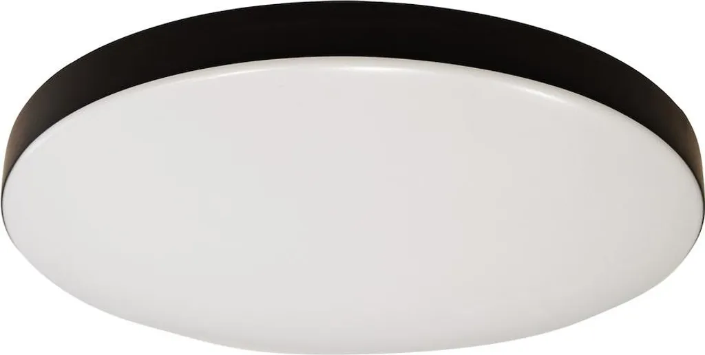 Plafonnier LED 36W Maya Noir Ø500 mm - Finition Mate et Design Extra-Plat