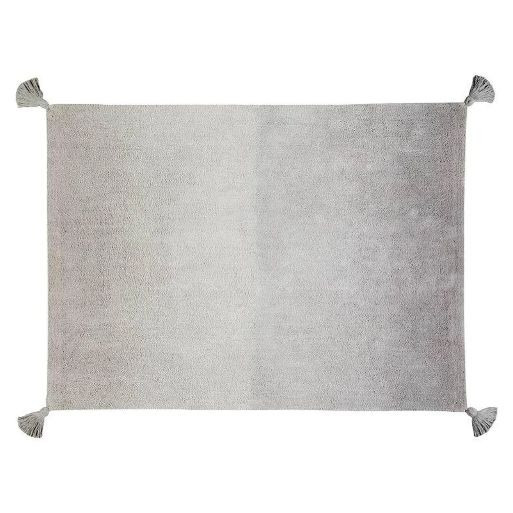 Tapis de salon gris en fibres naturelles 120x160 tissage artisanal