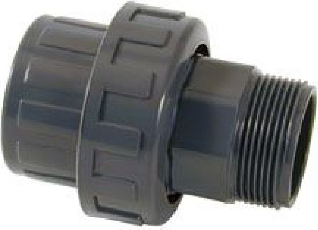 Cepex 3/3 Kupplung 50 x 11/2" PVC Kupplung eine Seite Aussengewinde