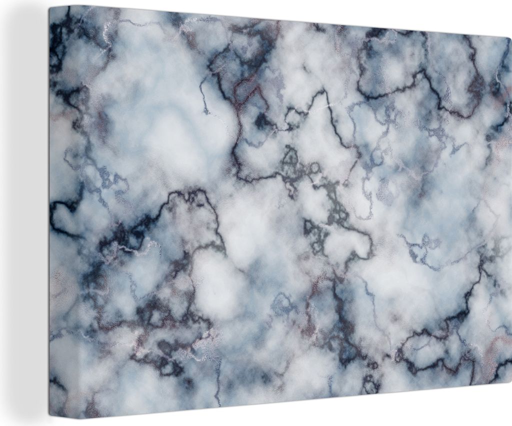 OneMillionCanvasses - Leinwandbilder - 140x90 cm, Marmor - Steine - Achat, Wandbilder Kunstdruck Wanddekoration - Foto auf Leinwand - Gemälde au...