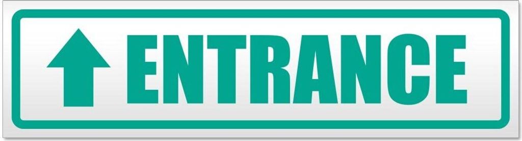 Kiwistar - Autoaufkleber - Türkis - 60 x 16 cm - Entrance with Arrow - Hinweis Aufkleber Sticker für Auto, Kfz, Fahrrad, PKW, LKW