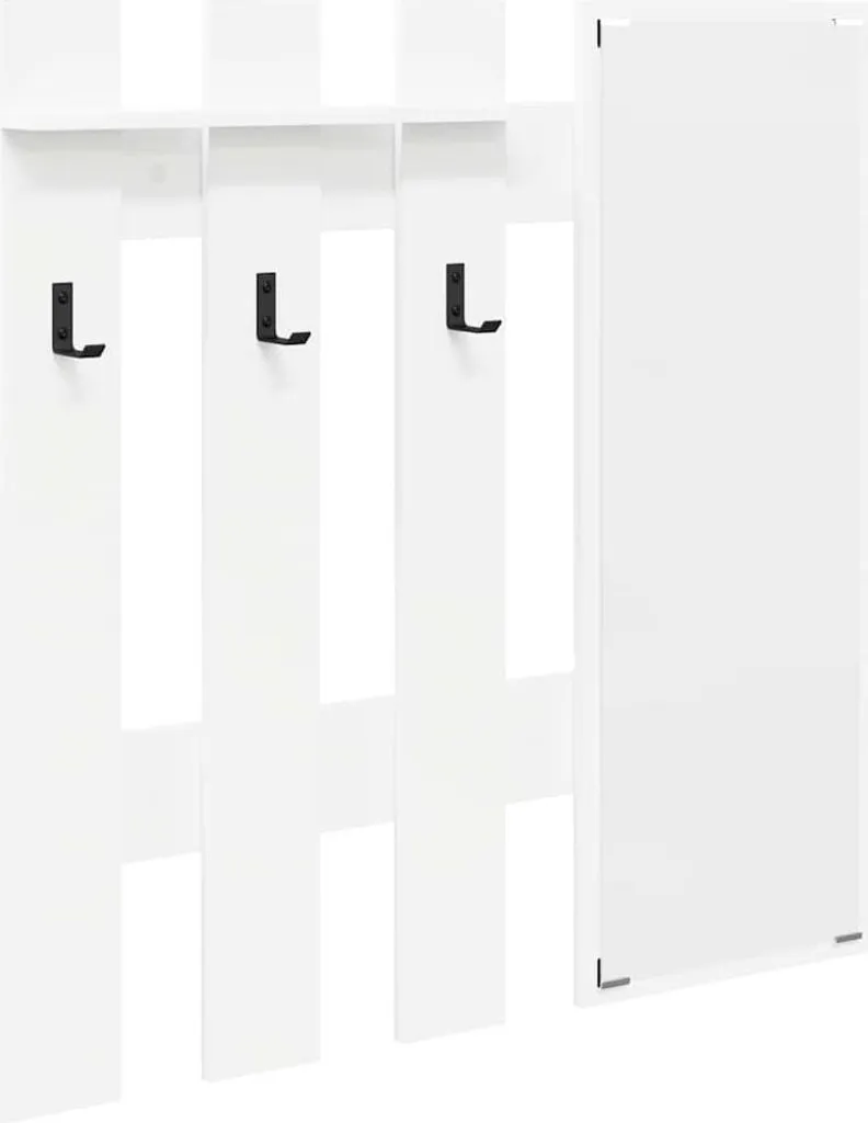 vidaXL Comodino da parete bianco 100 x 10 x 100 cm Materiale ligneo