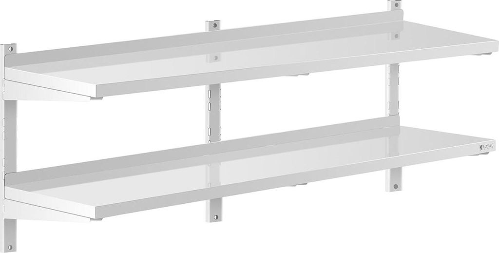 Expondo Royal Catering Wandbord - 2 Ablagen - 40 x 150 cm