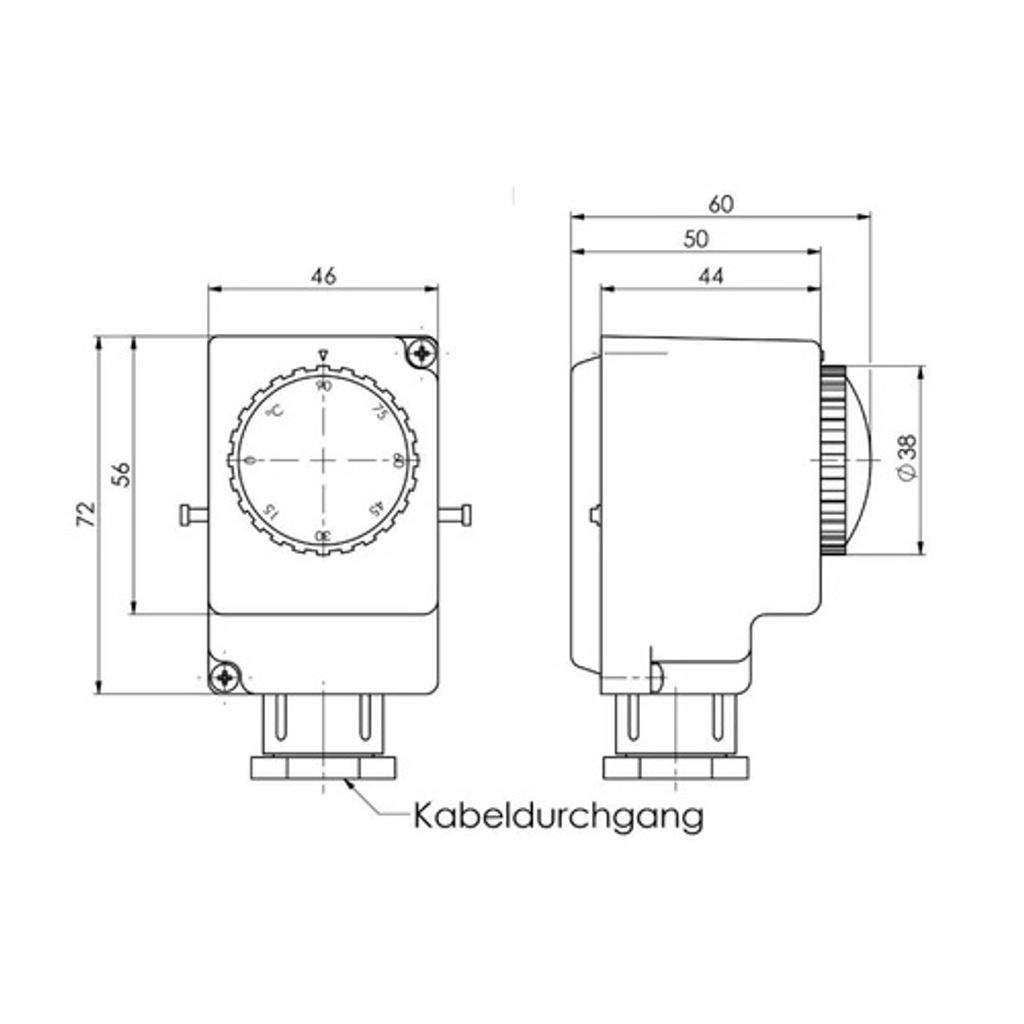 Anlegethermostat mit Anlegeband 0-90°C Produktbild 3