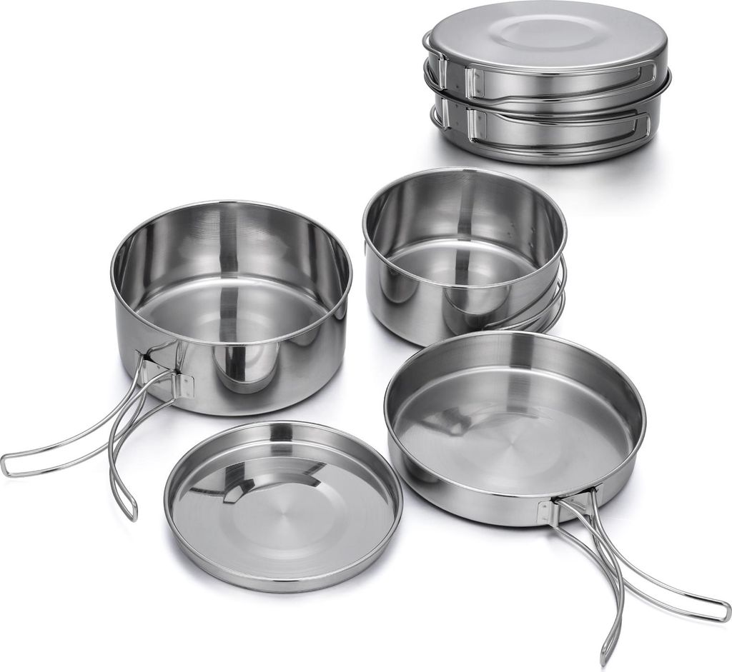 Zestaw naczyń kempingowych ze stali nierdzewnej do Zdjęcie produktu 