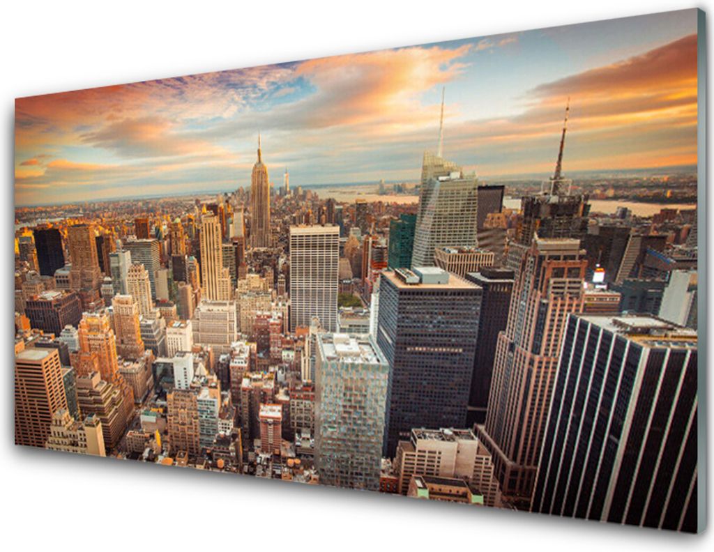Acrylglasbilder 100x50 Wandbild Druck Stadt Gebäude