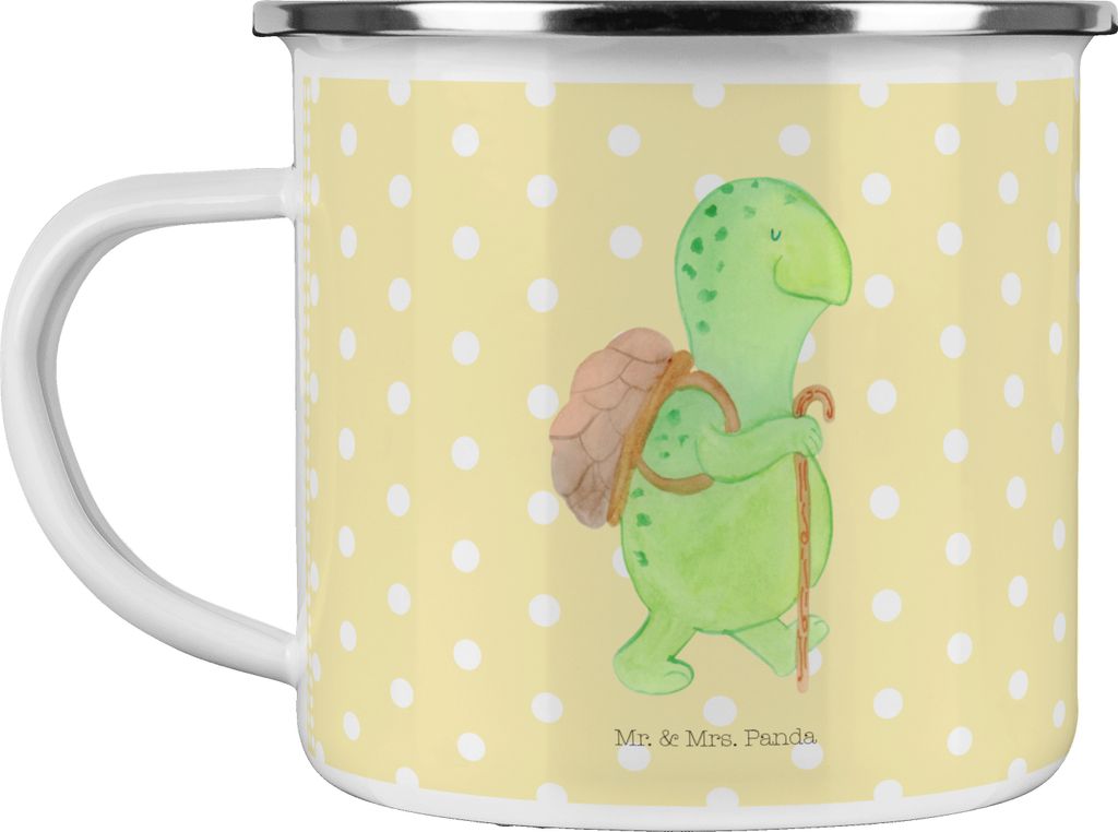 Mr. & Mrs. Panda Emaille Tasse Schildkröte Wanderer - Gelb Produktbild 