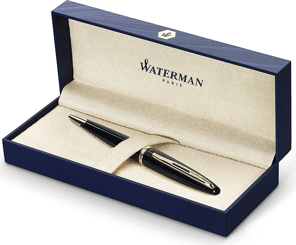 Stylo Waterman Carène Noir Intense et Or avec Pointe Moyenne S0700380 - 5