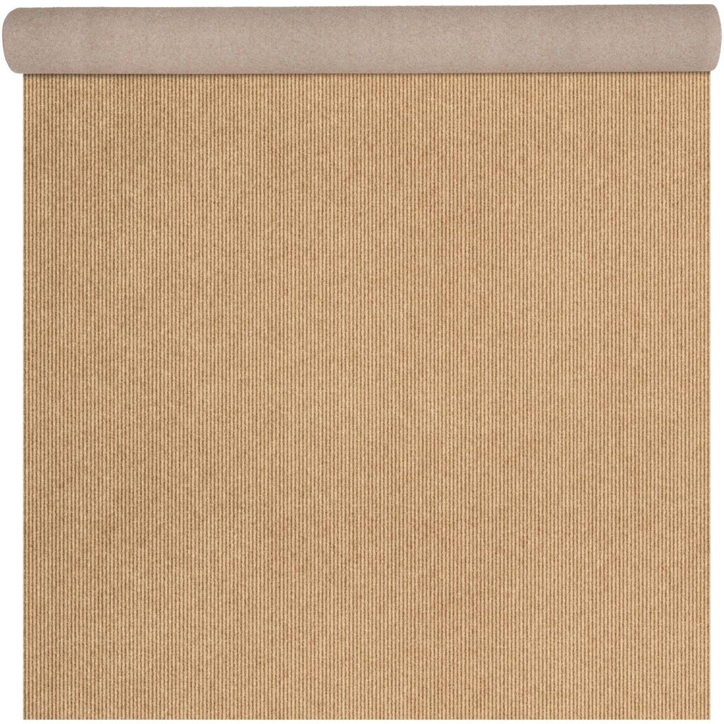 Teppich 133x600cm YULA Messeteppich Meterware Eventteppich Rips zuschneidbar Bfl-S1 Beige