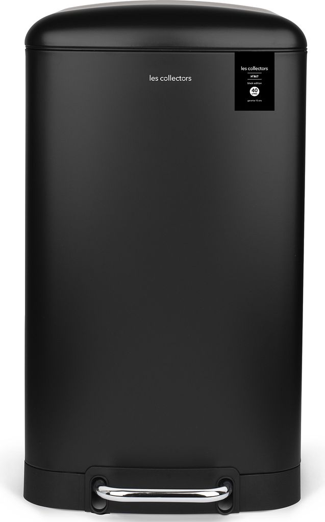Les Collectors Küchen-Tretabfalleimer Edelstahl N°867, 40 L Fassungsvermögen, Herausnehmbarer Inneneimer, Elegantes Design, Mattes Finish, Gerä...