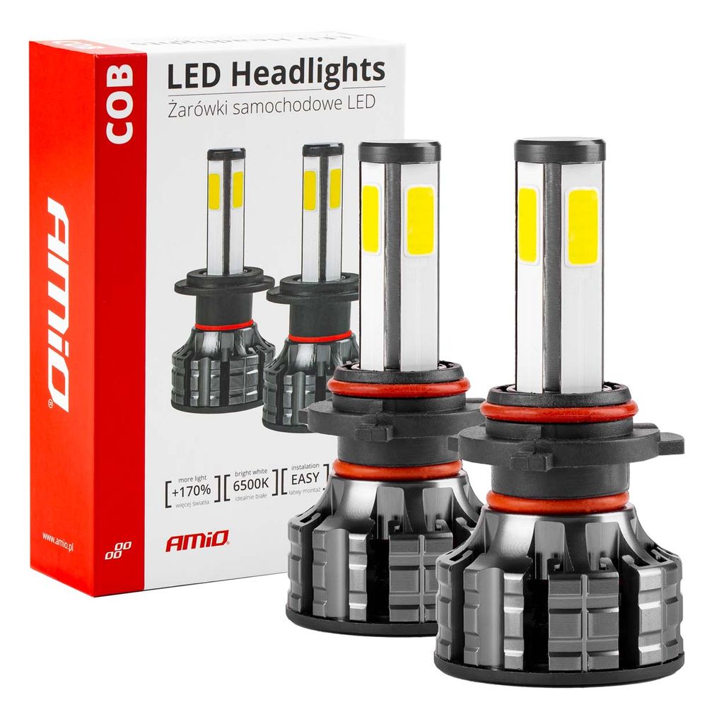 LED Auto-Glühlampen Serie COB HB4 6500K AMIO Hohe Effizienz Nachhaltigkeit
