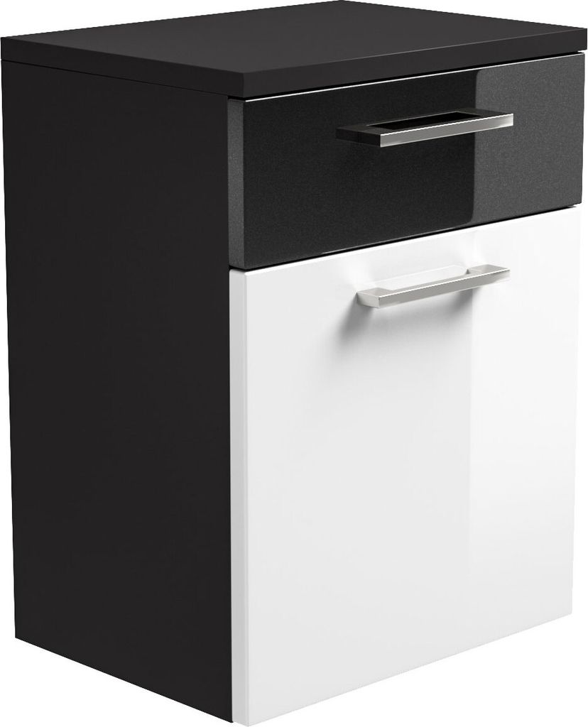 Seitenschrank Bad hängend - Rima - anthrazit-weiss Produktbild 