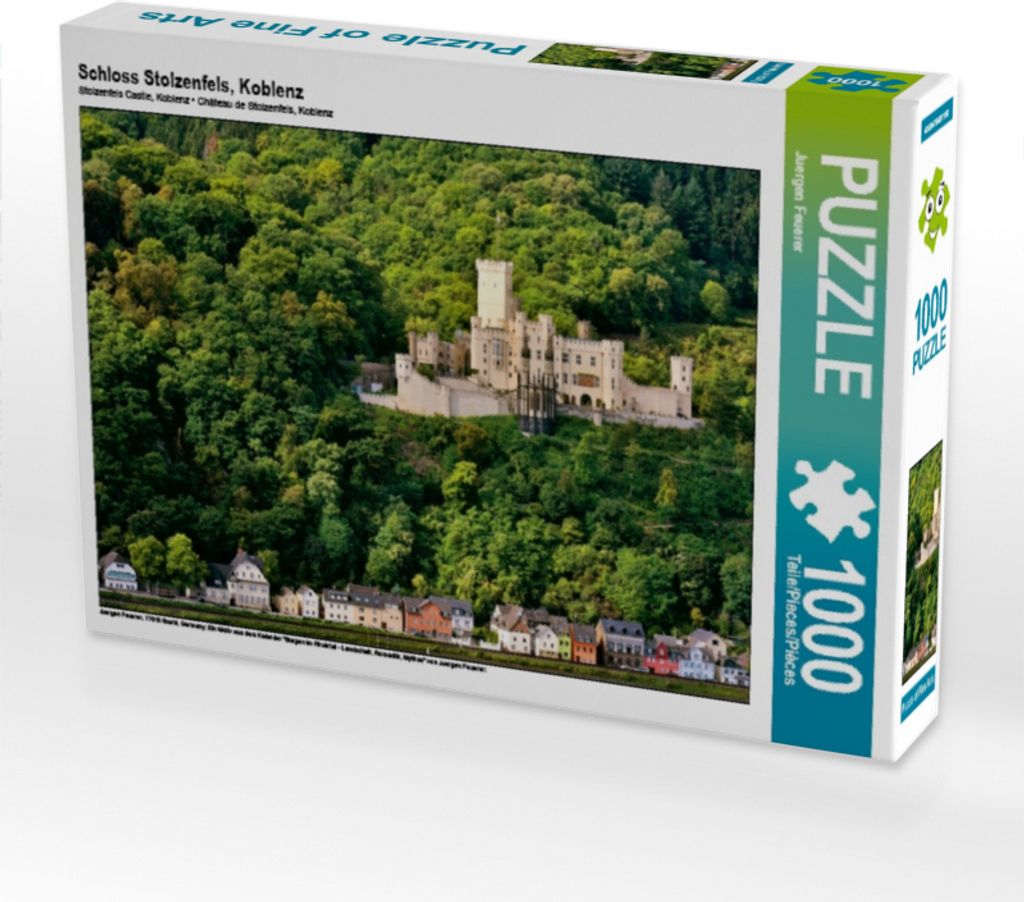 Calvendo Schloss Stolzenfels, Koblenz 1000 Teile Puzzle quer 640x480mm, Feuerer Juergen; 7431584
