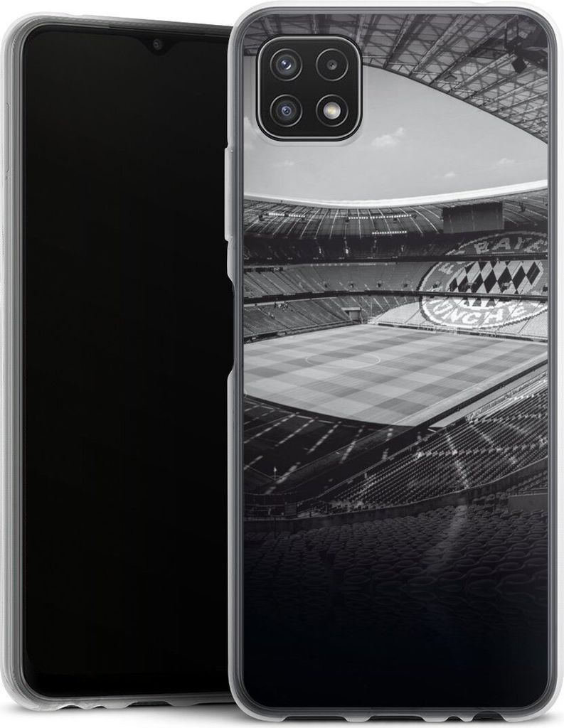 DeinDesign Handyhülle für Samsung Galaxy A22 5G Silikon Hülle Case Smartphone Schutzhülle FC Bayern München FCB Stadion