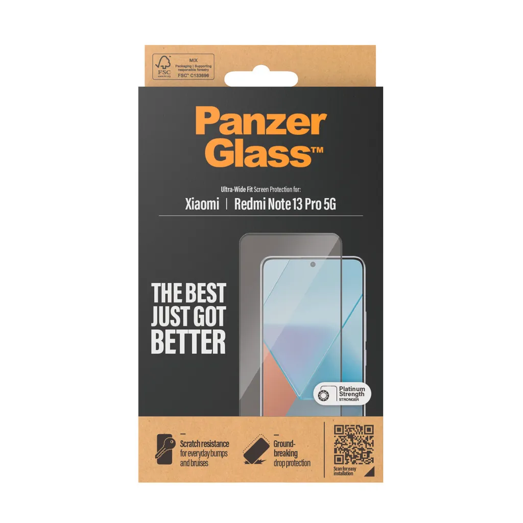 PanzerGlass Xiaomi Redmi Note 13 Pro 5G - Protection d'Écran Ultra Robuste