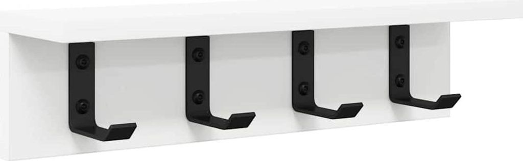 vidaXL Wandmontierter nachttisch Wandmontiert Weiß 40 x 10,5 x 10,5 cm