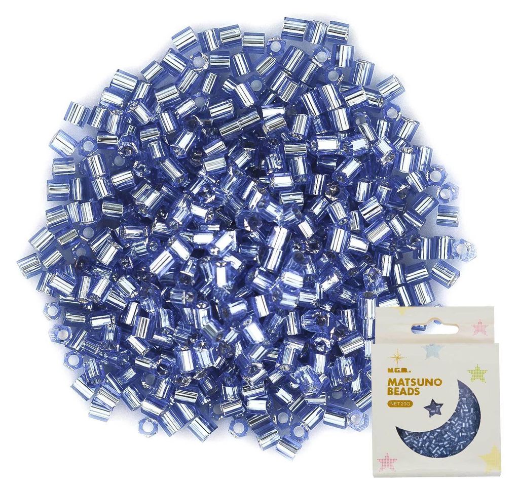 20g japanische Rocailles Glasperlen sechseckig 11/0 2mm, Freie Farbwahl, Farbe:blau