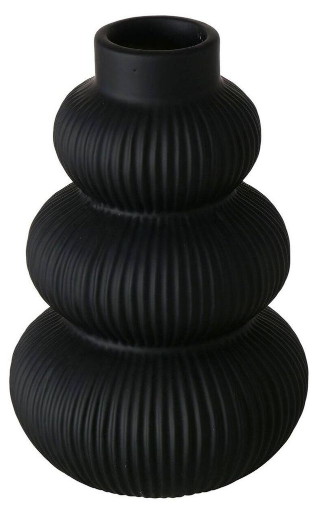 Schwarze Vase aus Keramik MAURICE, 21 cm Produktbild 