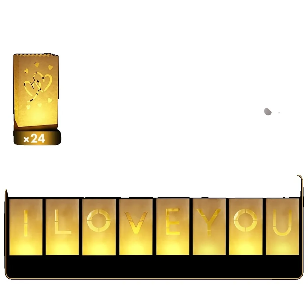 Set F Décoration Lumineuse avec 15 LED et Papier Ignifugé de Qualité