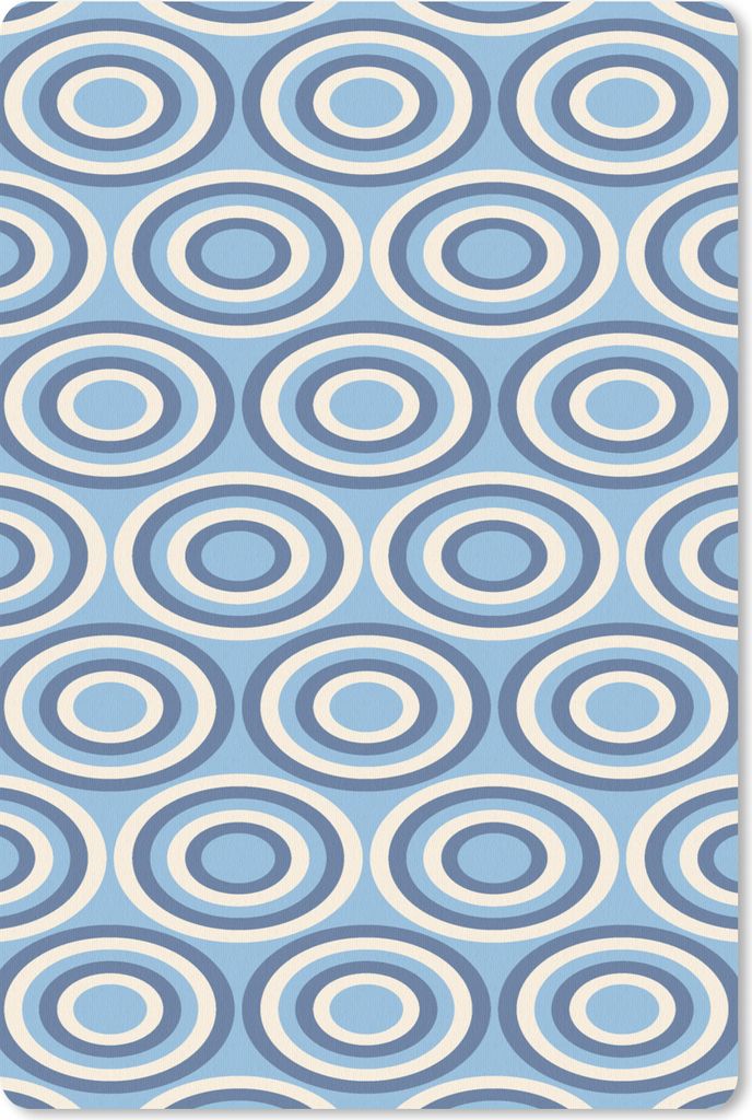 MuchoWow Mauspad Mousepad Kreis - Blau - Muster 40x60 cm - Mousepads - Maus Mat - Pad - Mausunterlage - Schreibtisch Accesoire