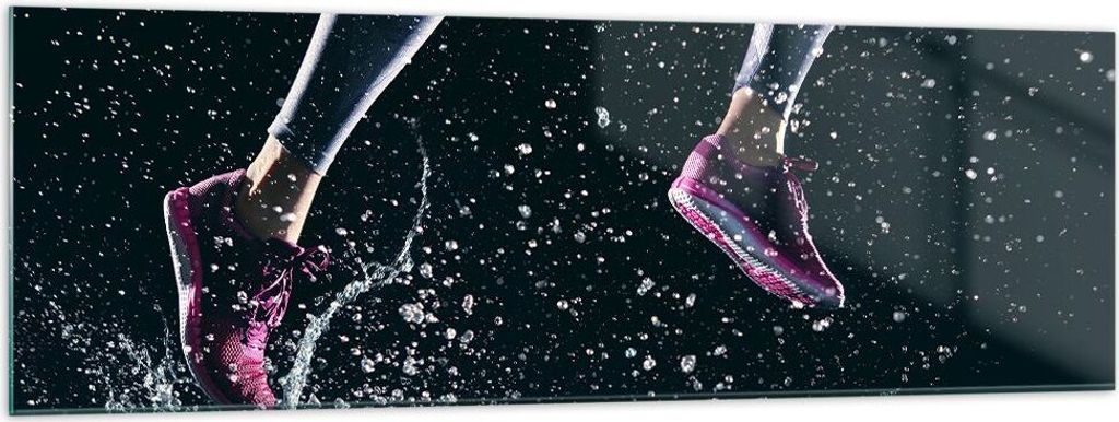 Bilder auf glas - Laufen Lifestyle Leichtathletik Schuhe - 160x50cm - Glasbilder - Wandbilder - Kunstdruck - Wanddekoration aus Glas - Glas Bilder ...