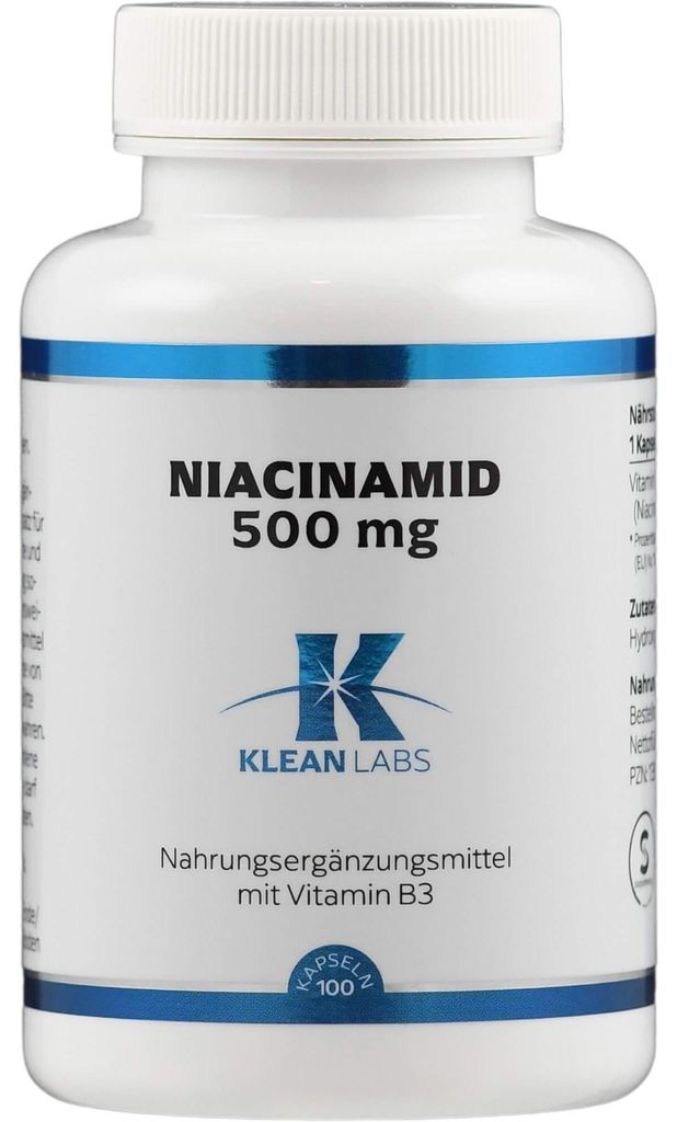 Niacinamid (B3) 500 mg Kapseln, 100 St. Kapseln Produktbild 