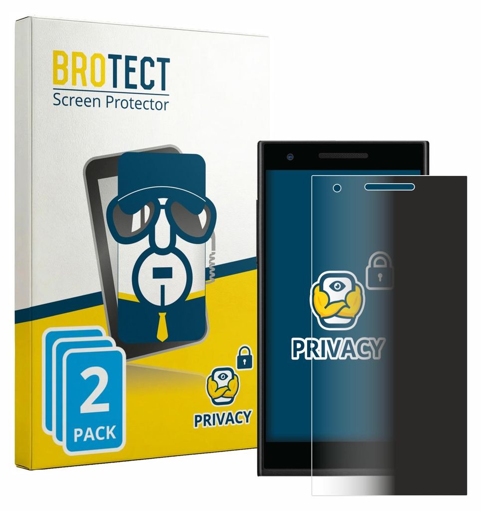 2x BROTECT Sichtschutzfolie für Philips S396 Anti-Spy Privacy Sichtschutz Blickschutz Folie Blaulicht-Schutz